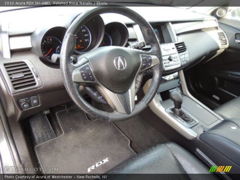 Polished Metal Metallic / Ebony 2010 Acura RDX SH-AWD