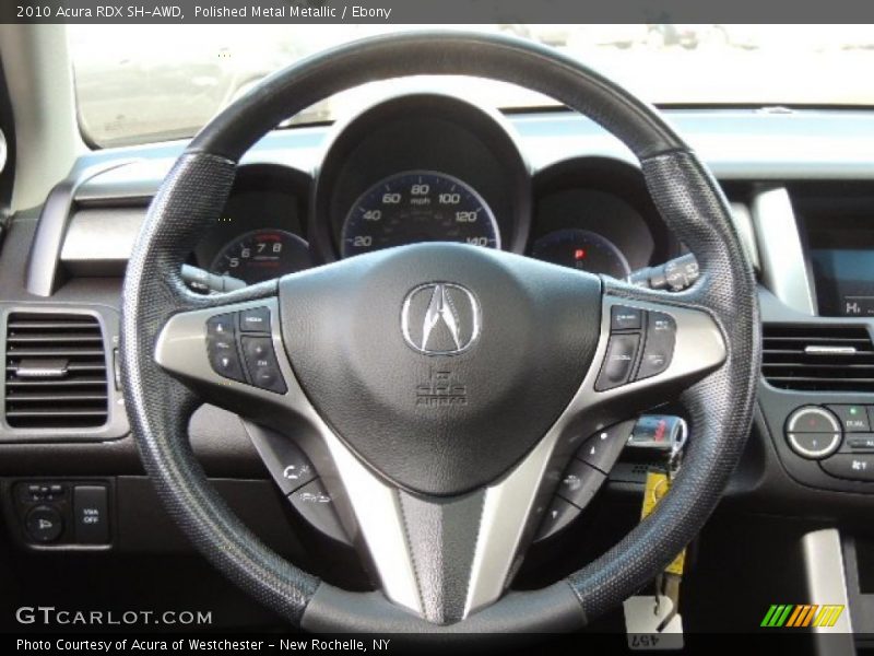 Polished Metal Metallic / Ebony 2010 Acura RDX SH-AWD