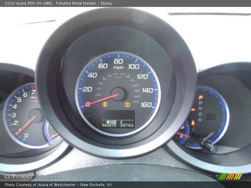Polished Metal Metallic / Ebony 2010 Acura RDX SH-AWD