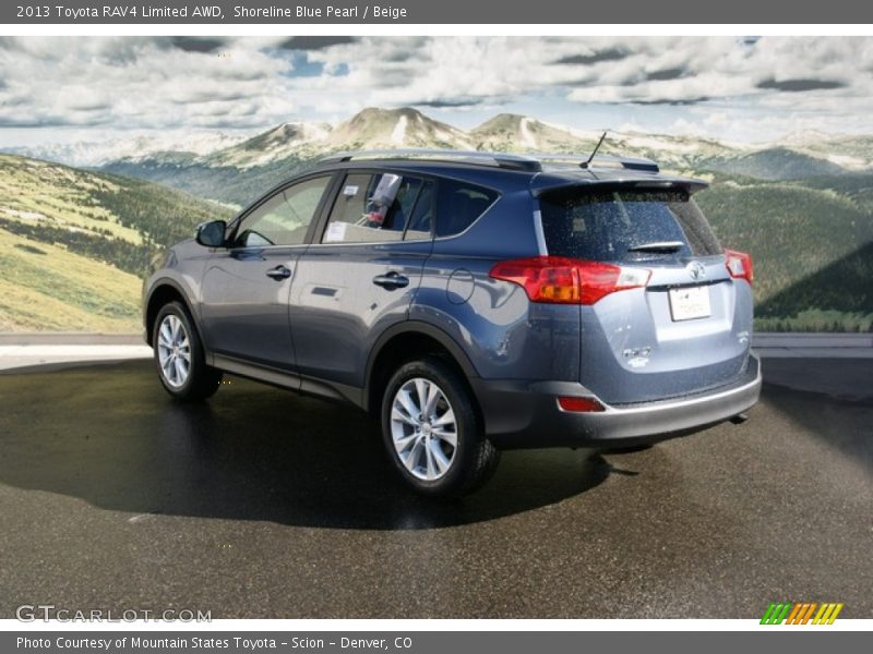 Shoreline Blue Pearl / Beige 2013 Toyota RAV4 Limited AWD