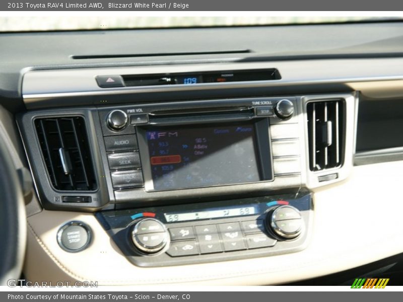Blizzard White Pearl / Beige 2013 Toyota RAV4 Limited AWD