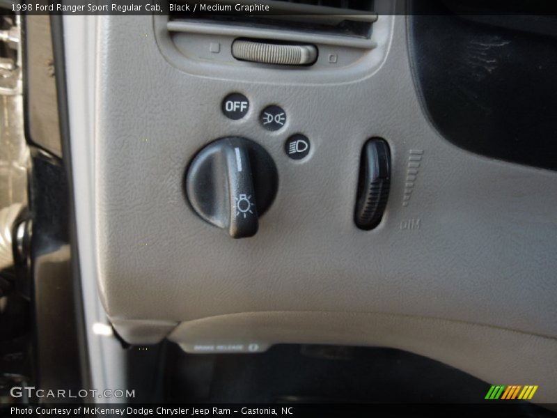 Controls of 1998 Ranger Sport Regular Cab