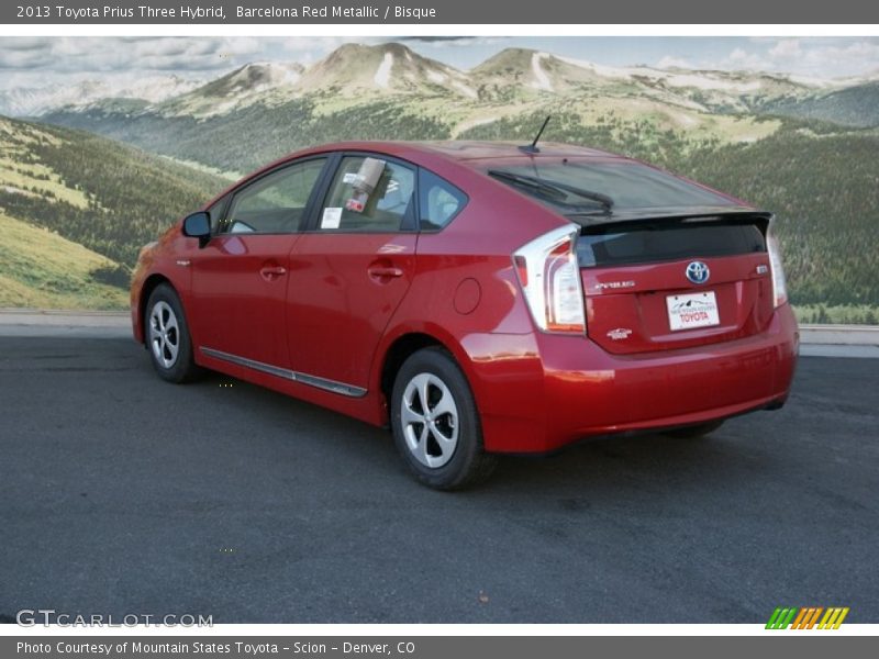 Barcelona Red Metallic / Bisque 2013 Toyota Prius Three Hybrid