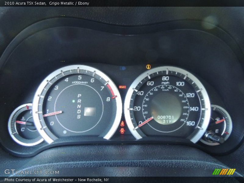 Grigio Metallic / Ebony 2010 Acura TSX Sedan