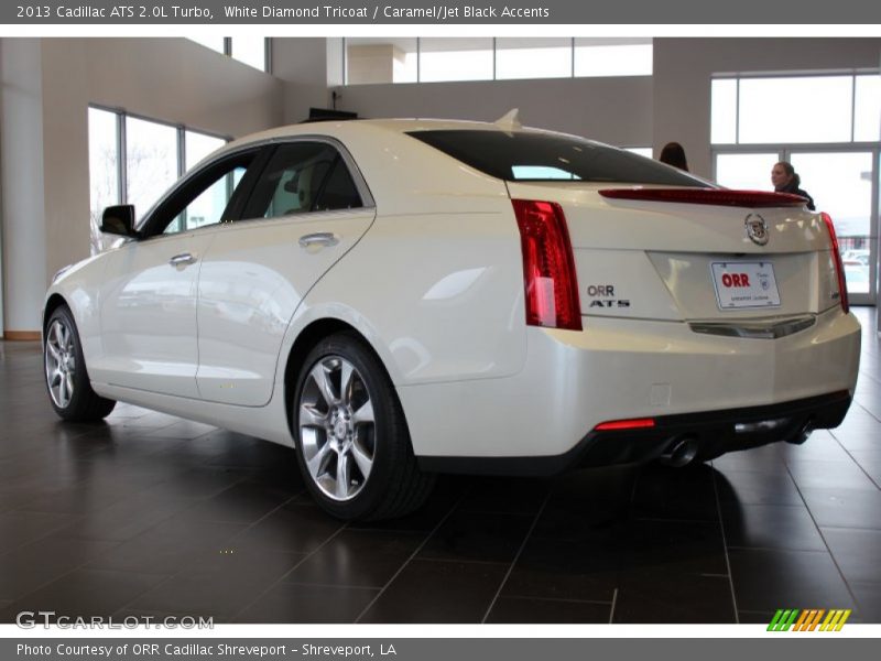 White Diamond Tricoat / Caramel/Jet Black Accents 2013 Cadillac ATS 2.0L Turbo