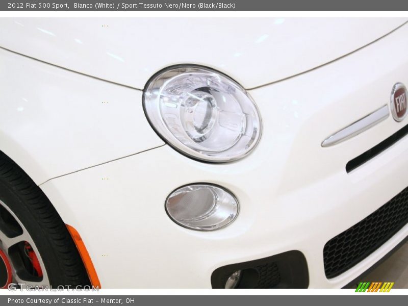 Bianco (White) / Sport Tessuto Nero/Nero (Black/Black) 2012 Fiat 500 Sport