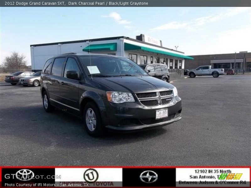 Dark Charcoal Pearl / Black/Light Graystone 2012 Dodge Grand Caravan SXT