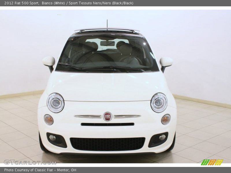 Bianco (White) / Sport Tessuto Nero/Nero (Black/Black) 2012 Fiat 500 Sport