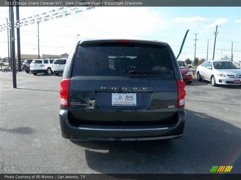 Dark Charcoal Pearl / Black/Light Graystone 2012 Dodge Grand Caravan SXT