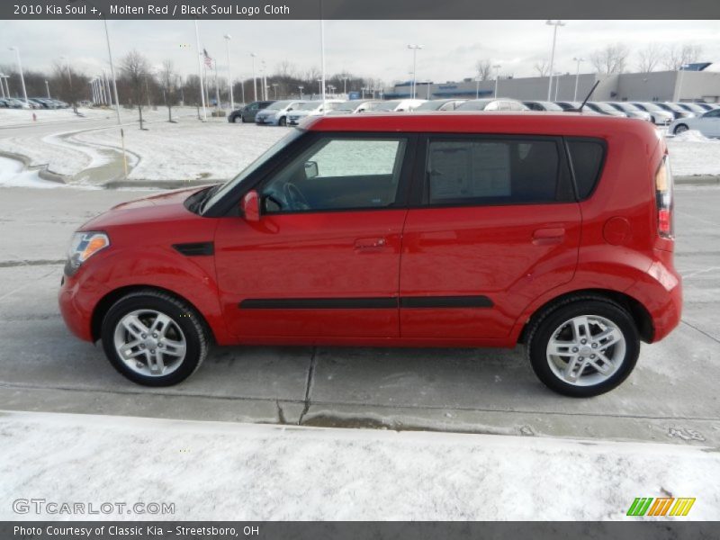 Molten Red / Black Soul Logo Cloth 2010 Kia Soul +