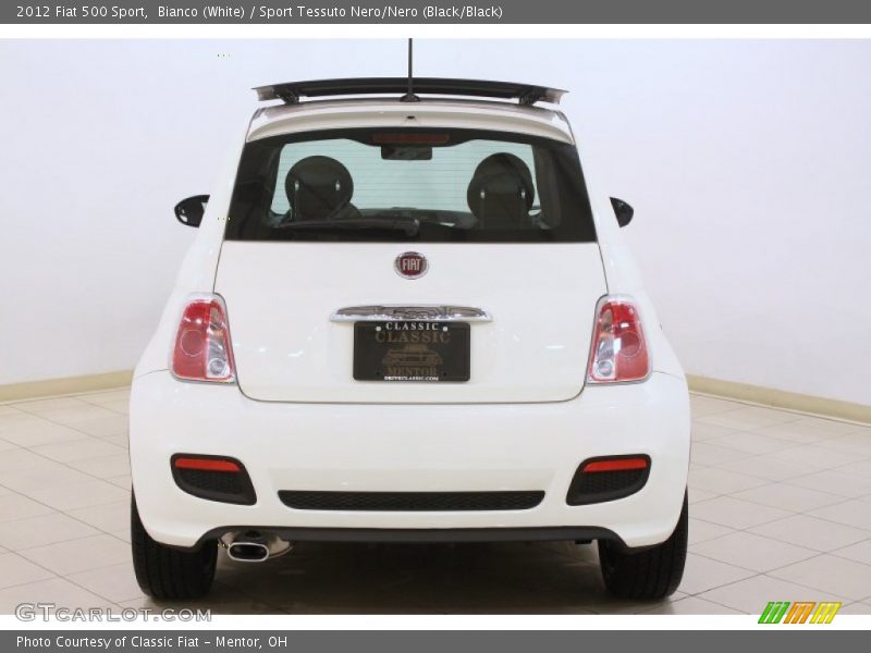 Bianco (White) / Sport Tessuto Nero/Nero (Black/Black) 2012 Fiat 500 Sport