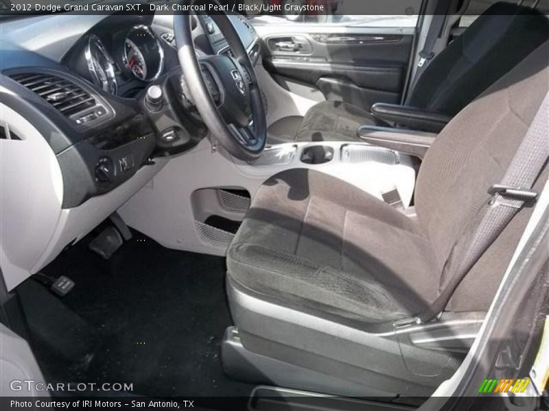 Dark Charcoal Pearl / Black/Light Graystone 2012 Dodge Grand Caravan SXT
