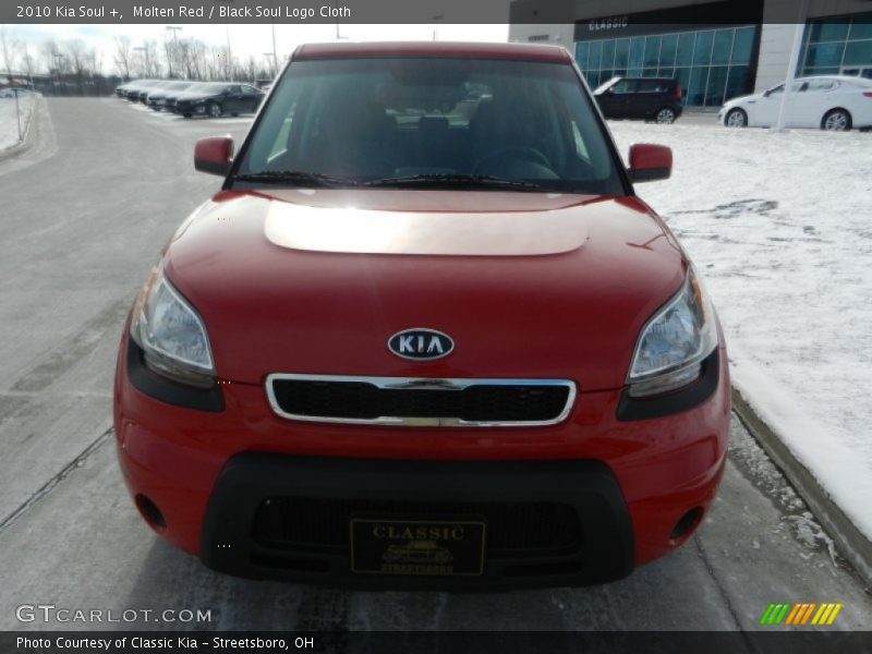 Molten Red / Black Soul Logo Cloth 2010 Kia Soul +