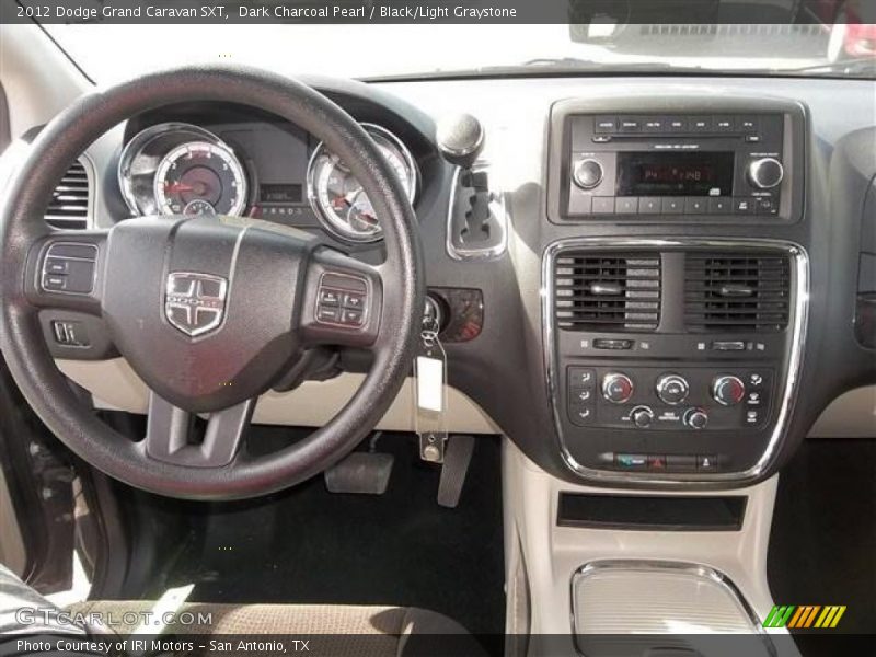 Dark Charcoal Pearl / Black/Light Graystone 2012 Dodge Grand Caravan SXT