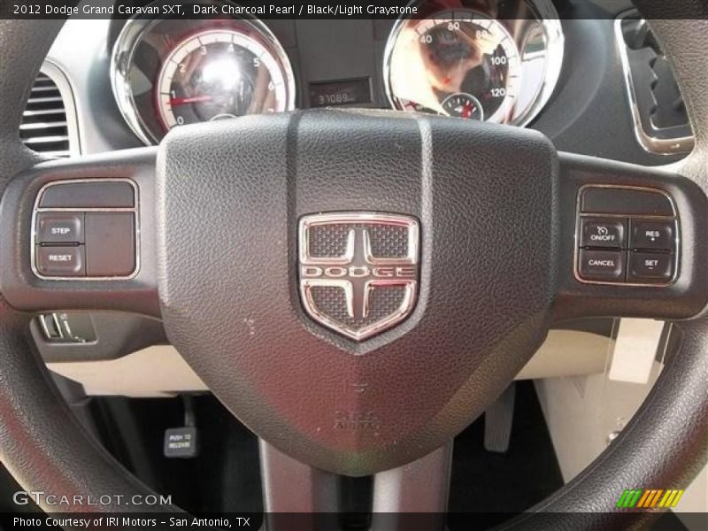 Dark Charcoal Pearl / Black/Light Graystone 2012 Dodge Grand Caravan SXT