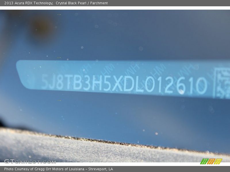 Crystal Black Pearl / Parchment 2013 Acura RDX Technology