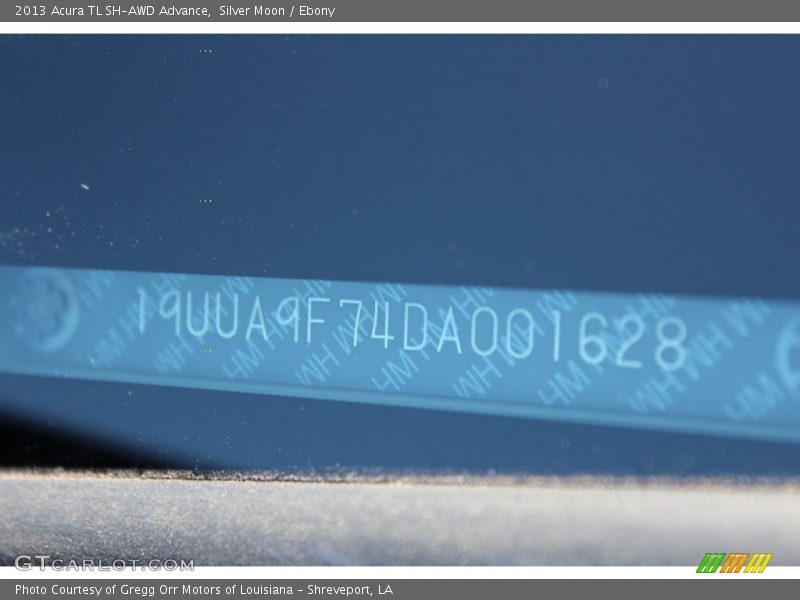 Silver Moon / Ebony 2013 Acura TL SH-AWD Advance