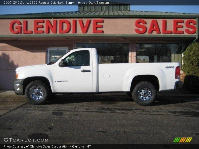 Summit White / Dark Titanium 2007 GMC Sierra 1500 Regular Cab 4x4