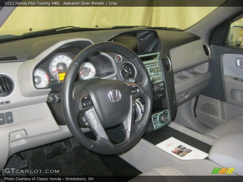 Alabaster Silver Metallic / Gray 2011 Honda Pilot Touring 4WD