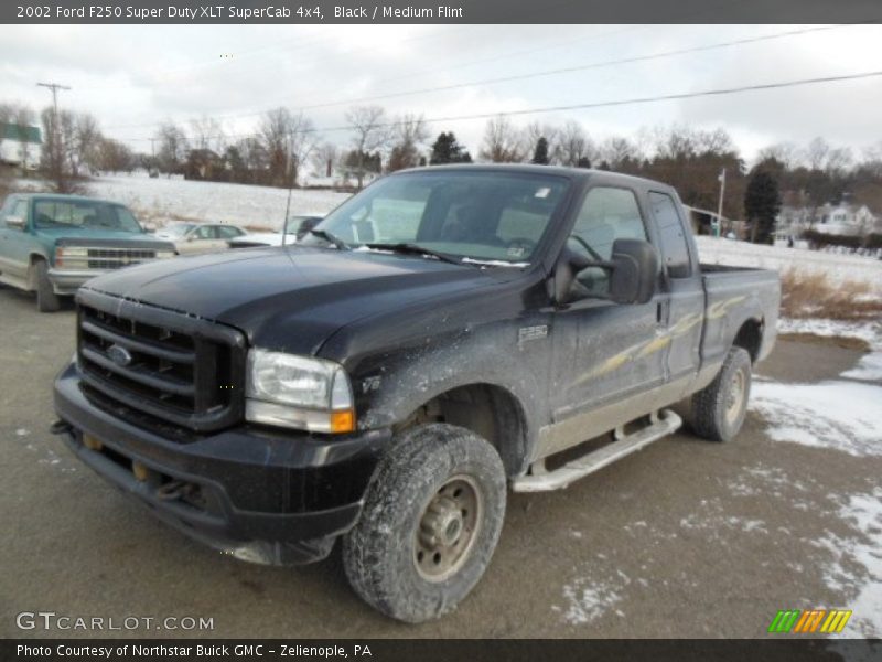Black / Medium Flint 2002 Ford F250 Super Duty XLT SuperCab 4x4