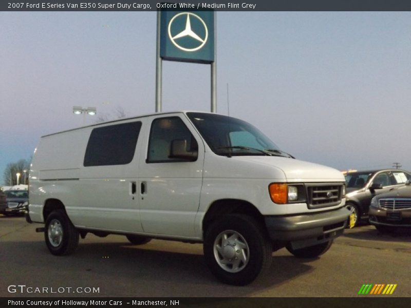 Oxford White / Medium Flint Grey 2007 Ford E Series Van E350 Super Duty Cargo