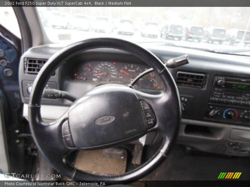 Black / Medium Flint 2002 Ford F250 Super Duty XLT SuperCab 4x4