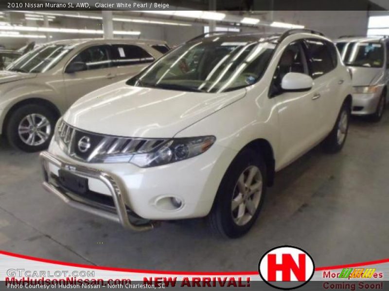 Glacier White Pearl / Beige 2010 Nissan Murano SL AWD