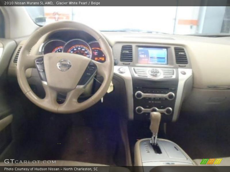 Glacier White Pearl / Beige 2010 Nissan Murano SL AWD