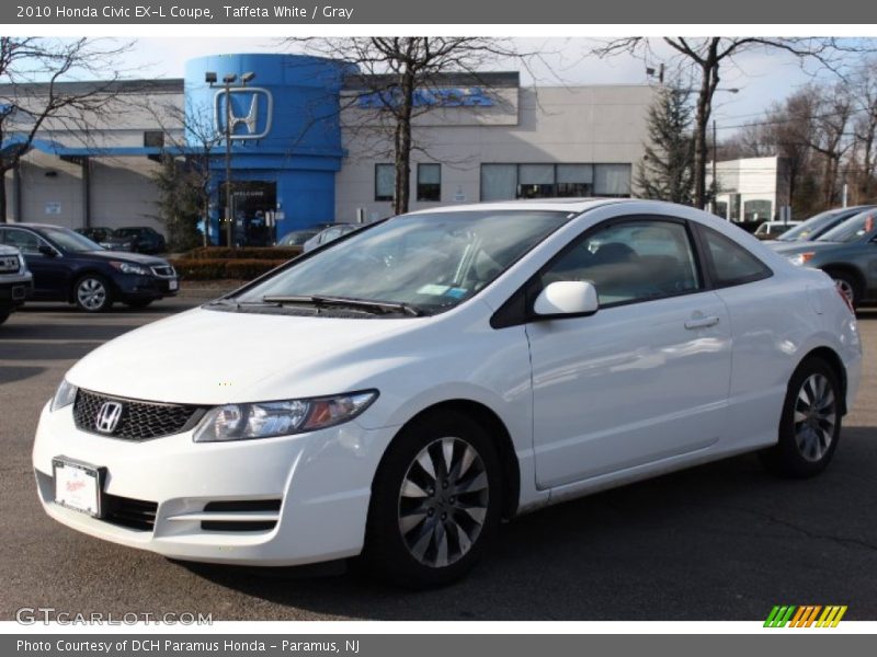 Taffeta White / Gray 2010 Honda Civic EX-L Coupe