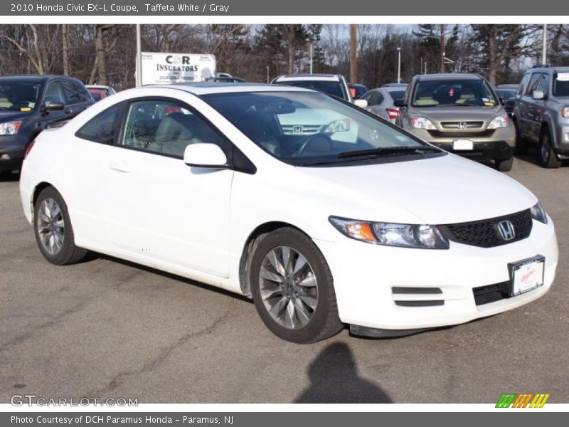 Taffeta White / Gray 2010 Honda Civic EX-L Coupe