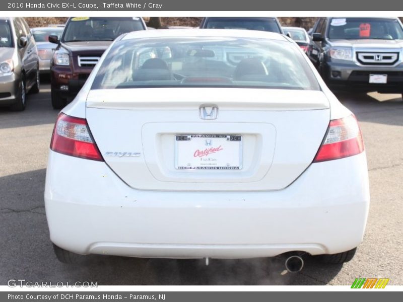 Taffeta White / Gray 2010 Honda Civic EX-L Coupe