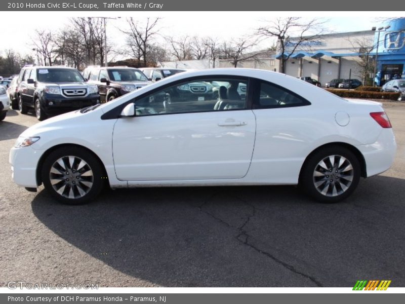 Taffeta White / Gray 2010 Honda Civic EX-L Coupe