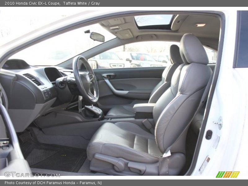 Taffeta White / Gray 2010 Honda Civic EX-L Coupe
