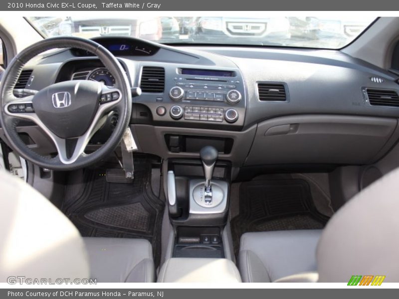 Taffeta White / Gray 2010 Honda Civic EX-L Coupe