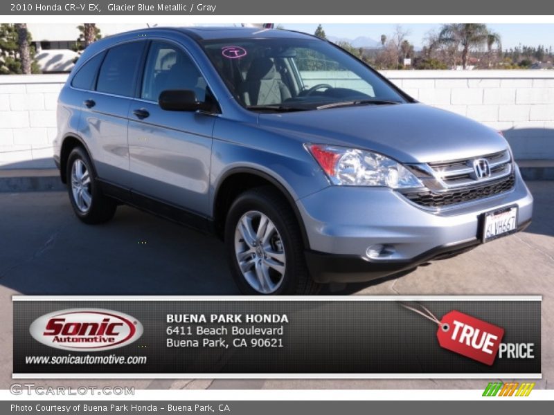 Glacier Blue Metallic / Gray 2010 Honda CR-V EX