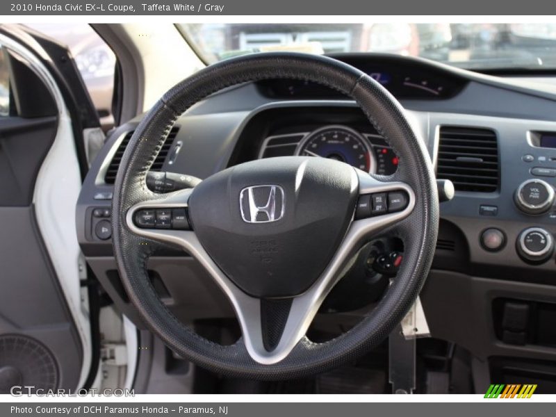 Taffeta White / Gray 2010 Honda Civic EX-L Coupe