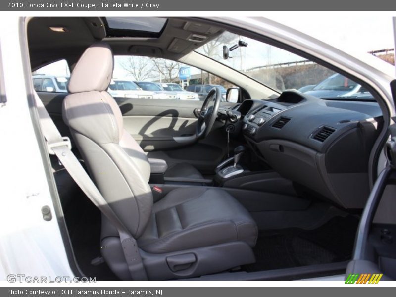 Taffeta White / Gray 2010 Honda Civic EX-L Coupe
