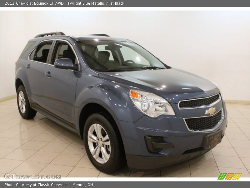 Twilight Blue Metallic / Jet Black 2012 Chevrolet Equinox LT AWD