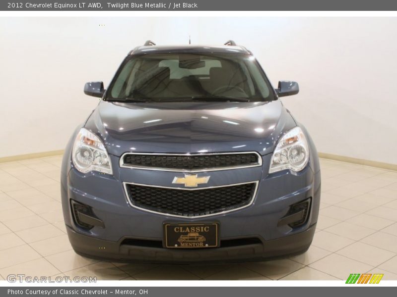 Twilight Blue Metallic / Jet Black 2012 Chevrolet Equinox LT AWD