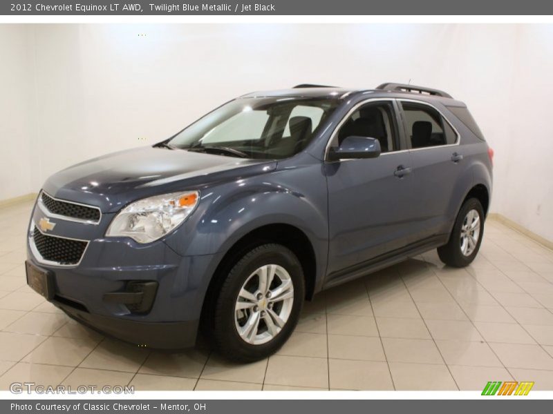 Twilight Blue Metallic / Jet Black 2012 Chevrolet Equinox LT AWD