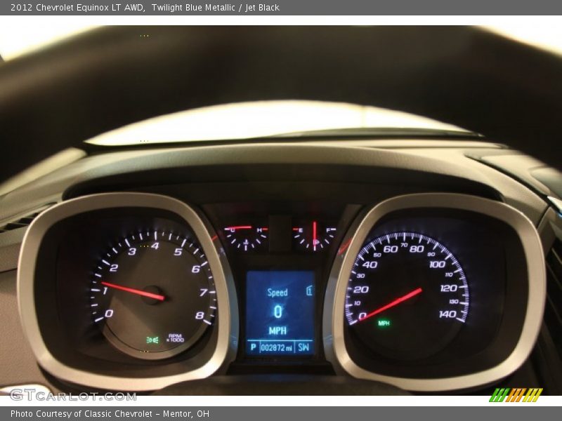 Twilight Blue Metallic / Jet Black 2012 Chevrolet Equinox LT AWD