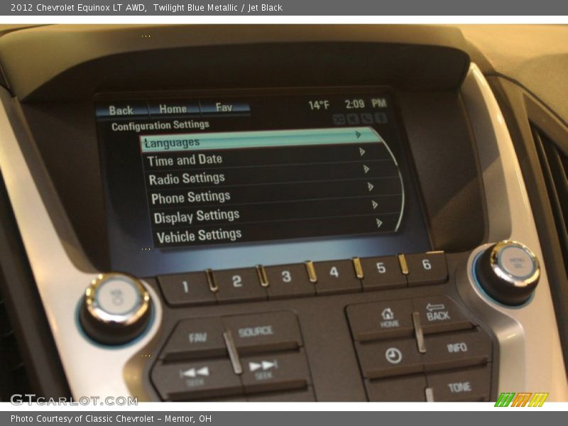 Twilight Blue Metallic / Jet Black 2012 Chevrolet Equinox LT AWD