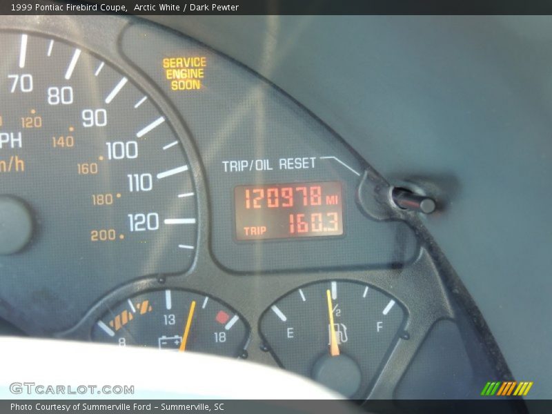 Arctic White / Dark Pewter 1999 Pontiac Firebird Coupe