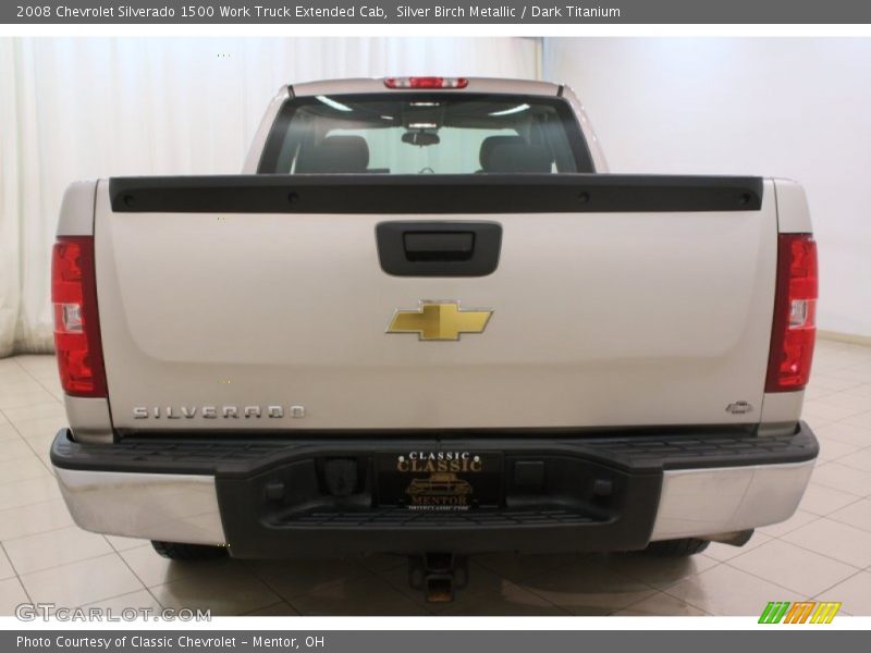 Silver Birch Metallic / Dark Titanium 2008 Chevrolet Silverado 1500 Work Truck Extended Cab