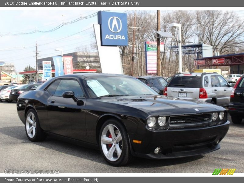 Brilliant Black Crystal Pearl / Dark Slate Gray 2010 Dodge Challenger SRT8