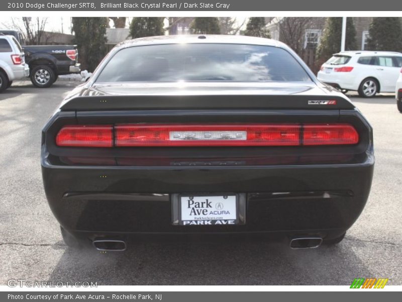 Brilliant Black Crystal Pearl / Dark Slate Gray 2010 Dodge Challenger SRT8