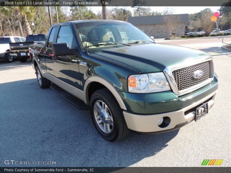 Forest Green Metallic / Tan 2008 Ford F150 Lariat SuperCab