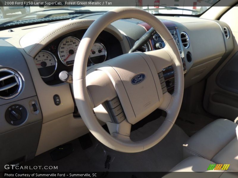 Forest Green Metallic / Tan 2008 Ford F150 Lariat SuperCab