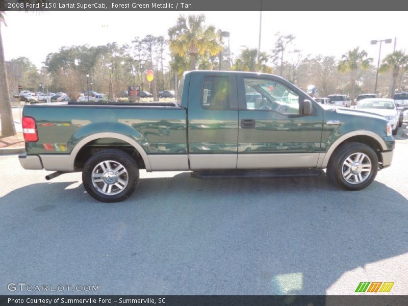 Forest Green Metallic / Tan 2008 Ford F150 Lariat SuperCab