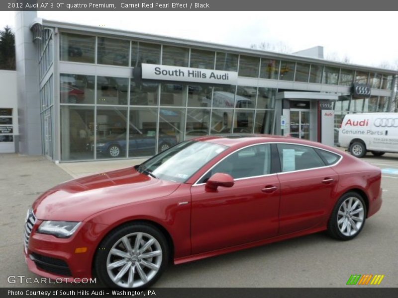 Garnet Red Pearl Effect / Black 2012 Audi A7 3.0T quattro Premium